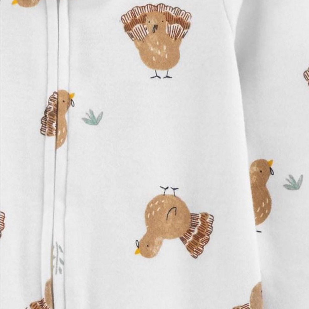 NWT nb boy girl carters thanksgiving cap hat sleeper Turkey feet pajamas layette - Picture 3 of 5